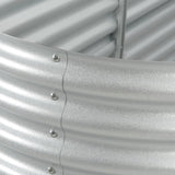 NNEVL Garden Raised Bed 240x80x44 cm Galvanised Steel Silver