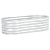 NNEVL Garden Raised Bed 160x80x44 cm Galvanised Steel Silver