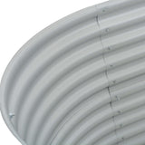 NNEVL Garden Raised Bed 160x80x44 cm Galvanised Steel Silver