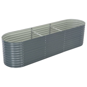 NNEVL Garden Raised Bed 320x80x81 cm Galvanised Steel Grey