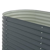 NNEVL Garden Raised Bed 320x80x81 cm Galvanised Steel Grey