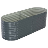 NNEVL Garden Raised Bed 240x80x81 cm Galvanised Steel Grey
