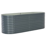 NNEVL Garden Raised Bed 240x80x81 cm Galvanised Steel Grey