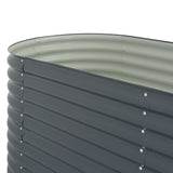 NNEVL Garden Raised Bed 240x80x81 cm Galvanised Steel Grey