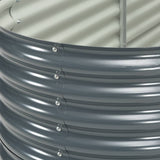 NNEVL Garden Raised Bed 240x80x81 cm Galvanised Steel Grey