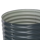 NNEVL Garden Raised Bed 80x80x81 cm Galvanised Steel Grey