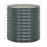 NNEVL Garden Raised Bed 80x80x81 cm Galvanised Steel Grey