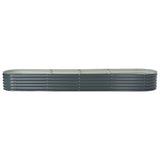 NNEVL Garden Raised Bed 400x80x44 cm Galvanised Steel Grey