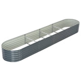 NNEVL Garden Raised Bed 400x80x44 cm Galvanised Steel Grey