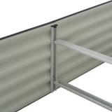 NNEVL Garden Raised Bed 400x80x44 cm Galvanised Steel Grey