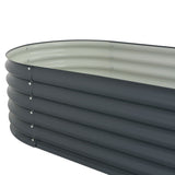 NNEVL Garden Raised Bed 400x80x44 cm Galvanised Steel Grey