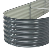 NNEVL Garden Raised Bed 400x80x44 cm Galvanised Steel Grey