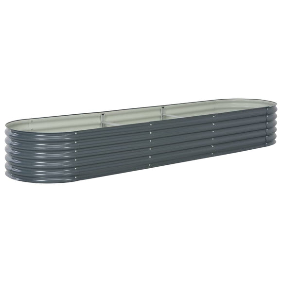 NNEVL Garden Raised Bed 320x80x44 cm Galvanised Steel Grey
