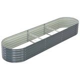 NNEVL Garden Raised Bed 320x80x44 cm Galvanised Steel Grey