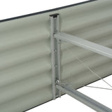 NNEVL Garden Raised Bed 320x80x44 cm Galvanised Steel Grey