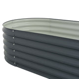 NNEVL Garden Raised Bed 320x80x44 cm Galvanised Steel Grey