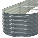 NNEVL Garden Raised Bed 320x80x44 cm Galvanised Steel Grey