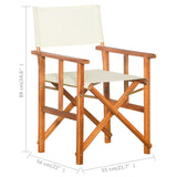 NNEVL Director's Chair Solid Acacia Wood