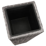 NNEVL Garden Raised Beds 3 pcs Poly Rattan Grey