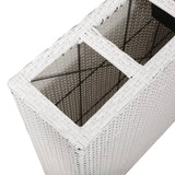 NNEVL Garden Raised Bed with 4 Pots Poly Rattan White