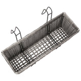 NNEVL Balcony Raised Beds 2 pcs 50 cm Grey Poly Rattan