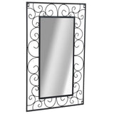 NNEVL Garden Wall Mirror Rectangular 50x80 cm Black