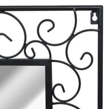 NNEVL Garden Wall Mirror Rectangular 50x80 cm Black