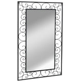 NNEVL Garden Wall Mirror Rectangular 60x110 cm Black