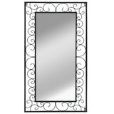 NNEVL Garden Wall Mirror Rectangular 60x110 cm Black