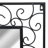 NNEVL Garden Wall Mirror Rectangular 60x110 cm Black