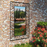 NNEVL Garden Wall Mirror Rectangular 60x110 cm Black