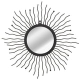 NNEVL Garden Wall Mirror Sunburst 60 cm Black