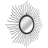 NNEVL Garden Wall Mirror Sunburst 60 cm Black