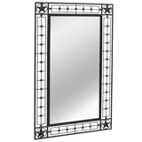 NNEVL Garden Wall Mirror Rectangular 60x110 cm Black
