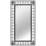 NNEVL Garden Wall Mirror Rectangular 60x110 cm Black