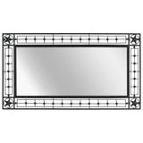 NNEVL Garden Wall Mirror Rectangular 60x110 cm Black