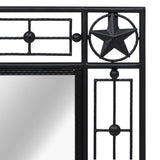 NNEVL Garden Wall Mirror Rectangular 60x110 cm Black