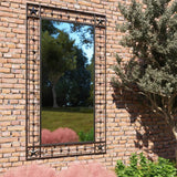 NNEVL Garden Wall Mirror Rectangular 60x110 cm Black