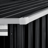 NNEVL Garden Shed with Sliding Doors Anthracite 329.5x259x178 cm Steel