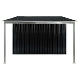 NNEVL Garden Shed with Sliding Doors Anthracite 386x205x178 cm Steel
