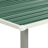 NNEVL Garden Shed with Sliding Doors Green 386x205x178 cm Steel