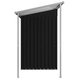 NNEVL Garden Shed with Extended Roof Anthracite 346x121x181 cm Steel