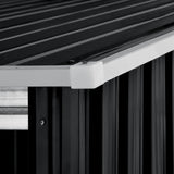NNEVL Garden Shed with Extended Roof Anthracite 346x121x181 cm Steel