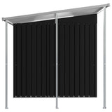 NNEVL Garden Shed with Extended Roof Anthracite 346x193x181 cm Steel