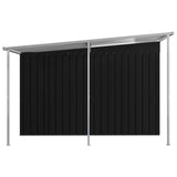 NNEVL Garden Shed with Extended Roof Anthracite 336x270x181 cm Steel