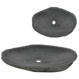 NNEVL Wash Basin River Stone Oval 60-70 cm