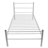 NNEVL Bed Frame Grey Metal King Single Size
