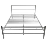 NNEVL Bed Frame Grey Metal Double Size