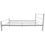 NNEVL Bed Frame Grey Metal Double Size