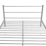NNEVL Bed Frame Grey Metal Double Size